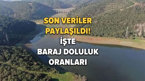 İSKİ, İstanbul’daki barajların doluluk oranlarını paylaştı
